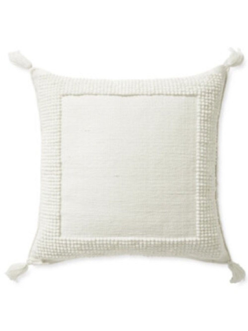 NEW Serena & Lily Montecito Outdoor Floor Cushion Cover (28” SQ)-White